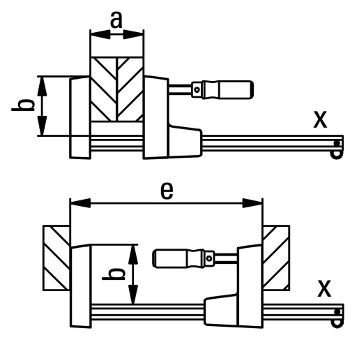 Струбцина для столярных работ Bessey 300/80 по всей поверхности