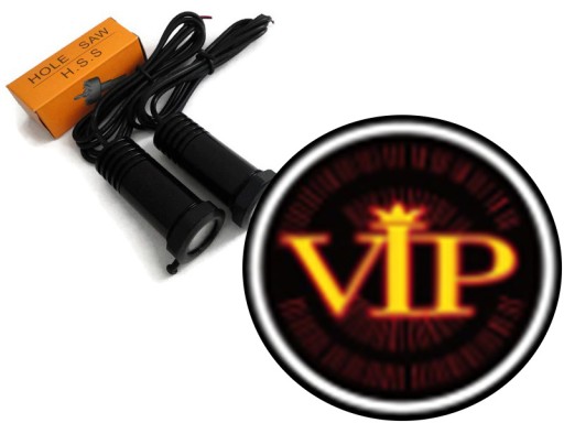 ŚWIATŁA LED POWITALNE LOGO VIP SUPER MOCNE 2x7W