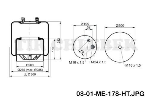 ПОДУШКА 4390 NP02 MERCEDES ACTROS COMPLETE HT