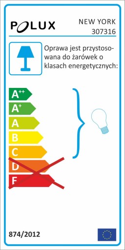 NEW YORK Наклонный садовый бра 230В E27 Polux