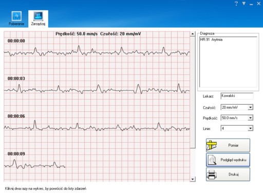 Monitor EKG, puls, tętno, zaburzenia rytmu serca + przewodnik EKG