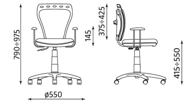 MINISTYLE ПУРПУРНЫЙ ДЕТСКИЙ ВРАЩАЮЩИЙСЯ СТУЛ M-25