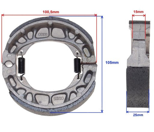 ТОРМОЗНЫЕ КОЛОДКИ ДЛЯ СКУТЕРА 4T GY6 DELFIN BRAKE