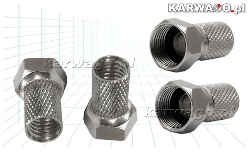WTYK F 6,8mm na kabel antenowy koncentryczny, z uszczelką, 4szt