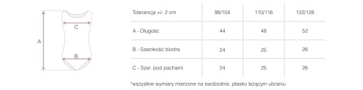 БОДИ БАЛЕТ ГИМНАСТИЧЕСКИЙ НАряд ТАНЦЕВАЛЬНЫЙ X1 AB 122/128