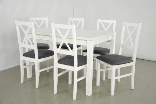 Белый деревянный стол для гостиной Extendable Loft