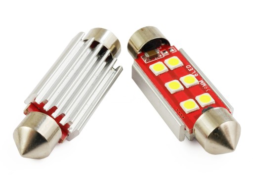 Żarówka C5W C10W 6 LED 3535 CANBUS 12/24V 39 mm