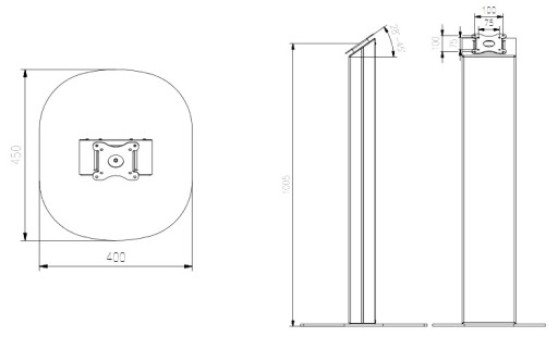 Edbak ITSV03 Подставка для планшета 10–19 футов, 8 кг