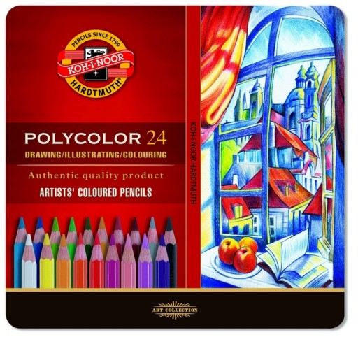 POLYCOLOR КАРАНДАШИ 24 ЦВЕТА KOH-I-NOOR 3824