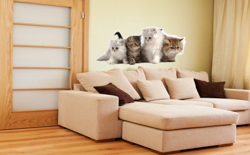 НАКЛЕЙКИ НА НАСТЕНУ КОШКИ Кошки 6 150x63см