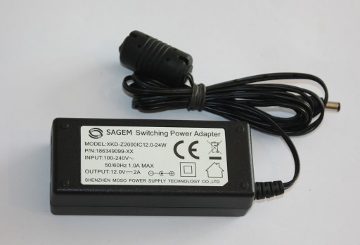 БЛОК ПИТАНИЯ 12 В постоянного тока 2 А 24 Вт LED 5.5/2.1 SAGEMCOM