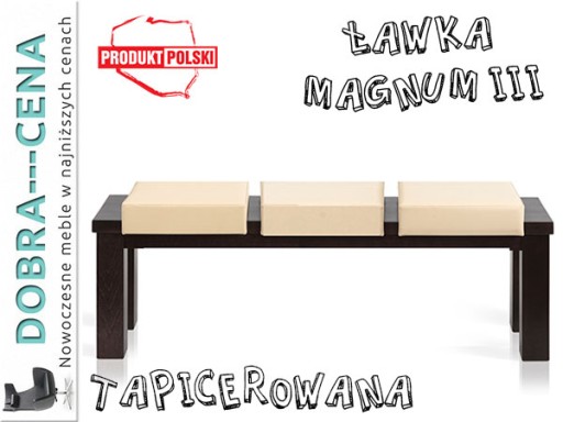Ławka Magnum III tapicerowana (poczekalnia, salon)