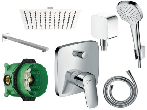 HANSGROHE LOGIS БЕТОННЫЙ ДОЖДЕВИК 25