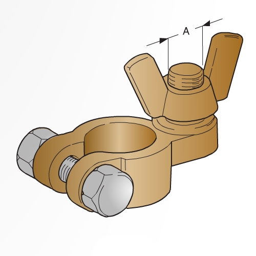 Латунная клемма аккумулятора минус MTA