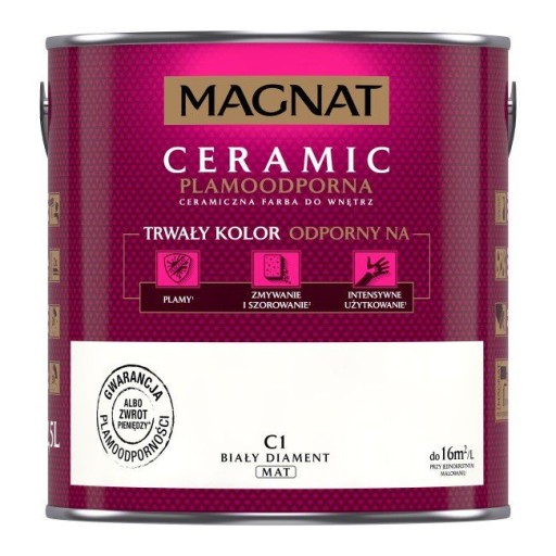 MAGNAT CERAMIC C1 БЕЛЫЙ АЛМАЗ 5л