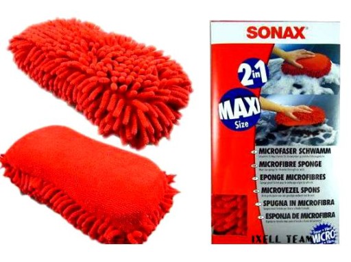 SONAX ГУБКА ИЗ МИКРОФИБРЫ MAXI FORMAT 2в1 815