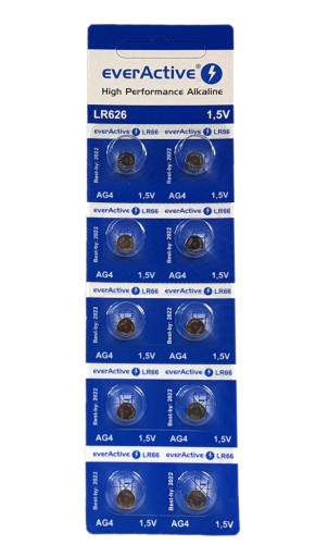 10 щелочных батарей AG4 G4 LR626 LR66 EA