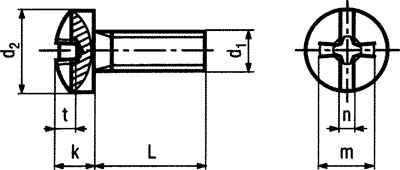 BOSSARD Шуруп M4x10мм BN1435 PH2 x25шт.