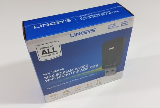 Linksys AC600 Wi-Fi WUSB6100M-UE USB 2.0 FAB.NOWY