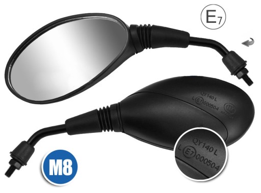 Одобрение зеркал YAMAHA AEROX MBK NITRO M8