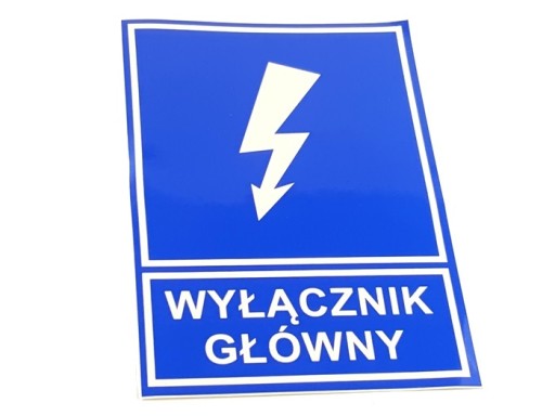 NAKLEJKA WYŁĄCZNIK GŁÓWNY 74x105mm 01731