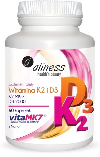 ALINESS WITAMINA K2 MK-7 natto + D3 2000jm NATURAL