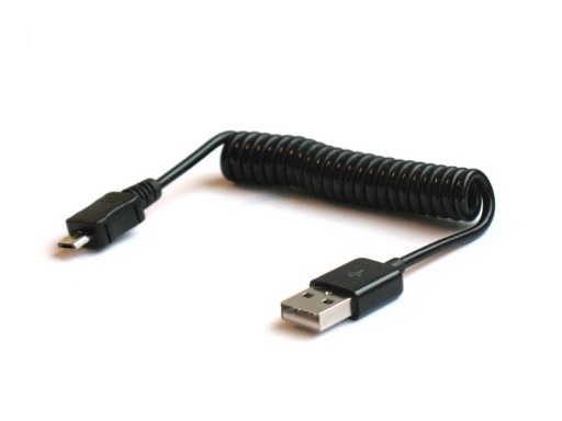 CL-11 KABEL USB 2.0 - micro USB 1m dł. SPIRALNY HQ