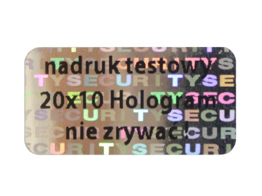 PLOMBY GWARANCYJNE STICKERY 20x10 HOLOGRAM 1000SZT