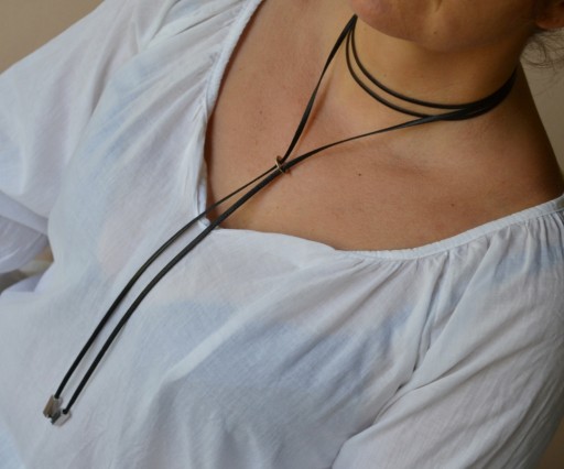 filipy - NASZYJNIK - Choker Skóra ekologiczna