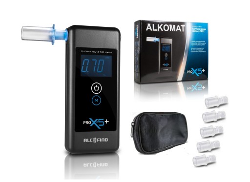 Alkomat ALCOFIND PRO X-5+ Kalibracja 12M + Prezent