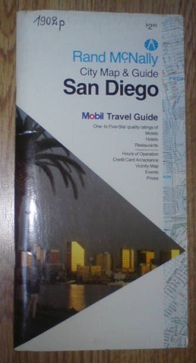 USA - SAN DIEGO plan miasta mapa 1984 r.