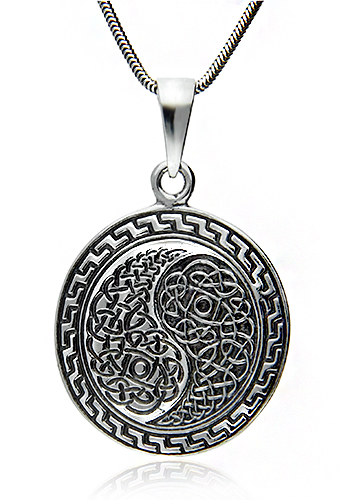 GEMMA AMULET WISIOREK ZNAK YIN YANG SREBRO 925