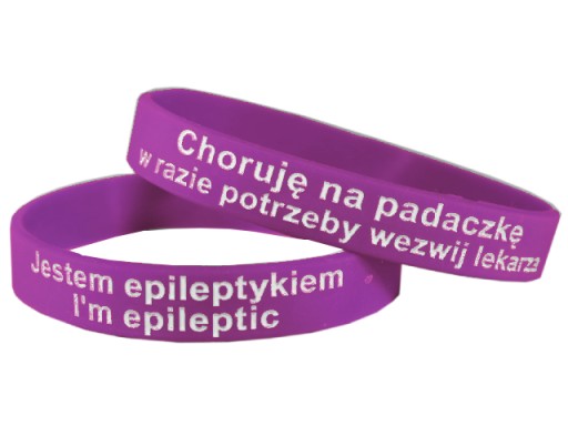 FIOLETOWA BRANSOLETKA MAM PADACZKĘ EPILEPSJA 210