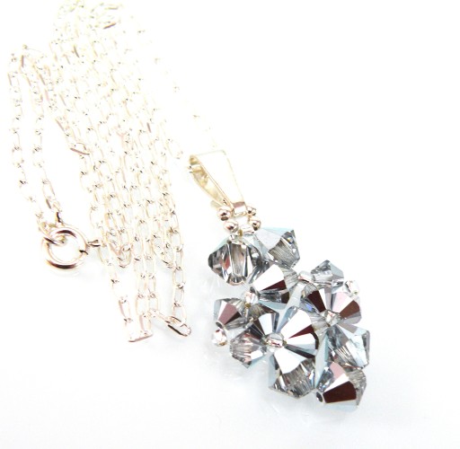 Naszyjnik z kryształów SWAROVSKI srebrny CAL