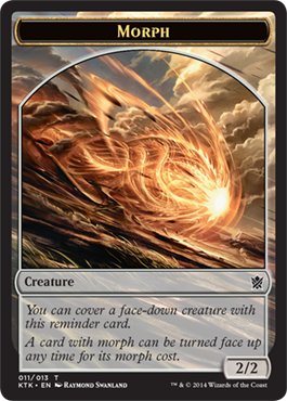 MTG 5x Morph Token Overlay Card