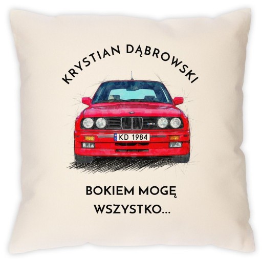 PODUSZKA Z NADRUKIEM BMW M3 E30 PREZENT FANA