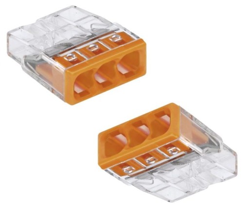 SZYBKOZŁĄCZKI WAGO 3x2,5mm UNIWERSALNE 3 sztuki
