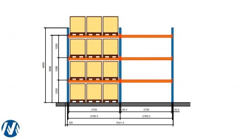 Regał paletowy Regały 4m 24msc x1T paletowe NOWY