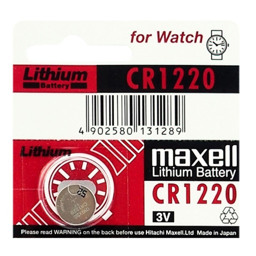 1 SZT BATERIA LITOWA MAXELL CR1220 1220 DL1220 3V