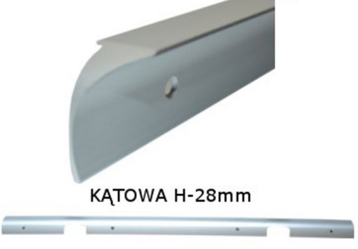 Listwa kątowa do blatu 28mm aluminium ALPO