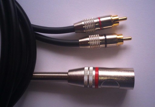 IMG kabel XLR męski / 2xRCA (czincz) 3m