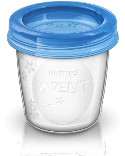 AVENT VIA POJEMNIK + POKRYWKA 180 ML 5 sztuk