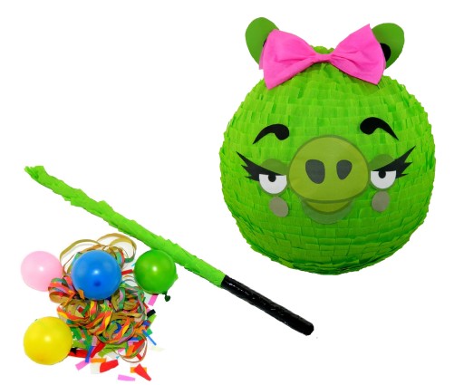 NA URODZINY ZESTAW PINIATA ANGRY PIG GIRL