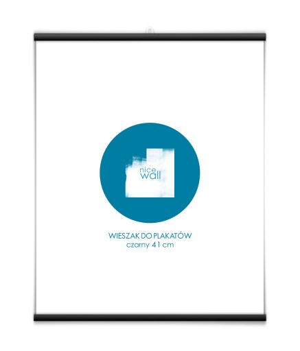 Wieszak na plakat czarny 41 cm - Wieszaki Ramka