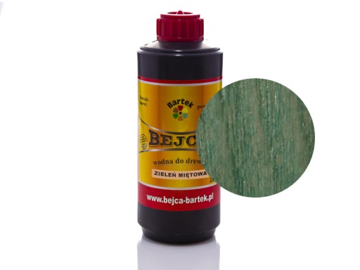 Bejca wodna do drewna ZIELEŃ MIĘTOWA pigment 200ml