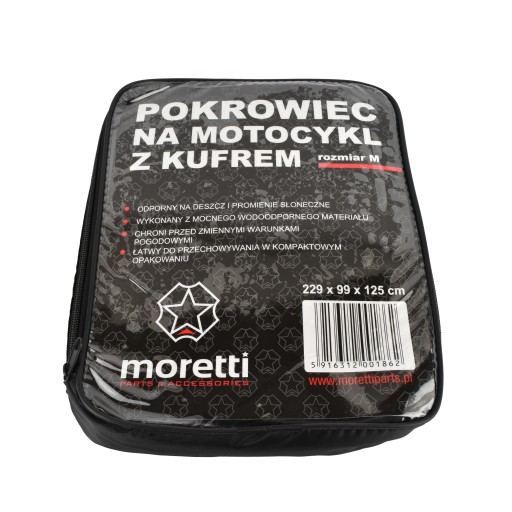 POKROWIEC NA MOTOCYKL MORETTI M 229x99x125 kufer