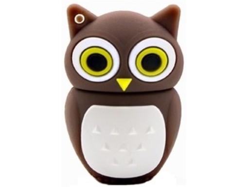 PENDRIVE 3.0 USB 32 GB SOWA BRĄZ CZARNY NIEBIESKI