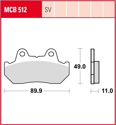 Klocki hamulcowe TRW MCB512SV Honda CB750 VF750