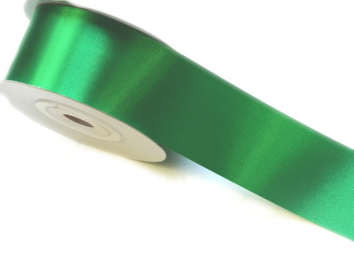 WSTĄŻKA 50mm SATYNOWA tasiemka ZIELONA odcinek 4m