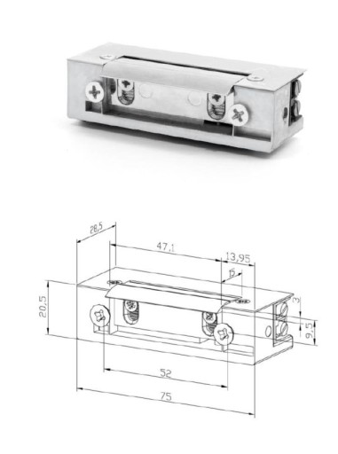 Elektrozaczep Bira, Hartte S12UP -12V AC/DC pamięć